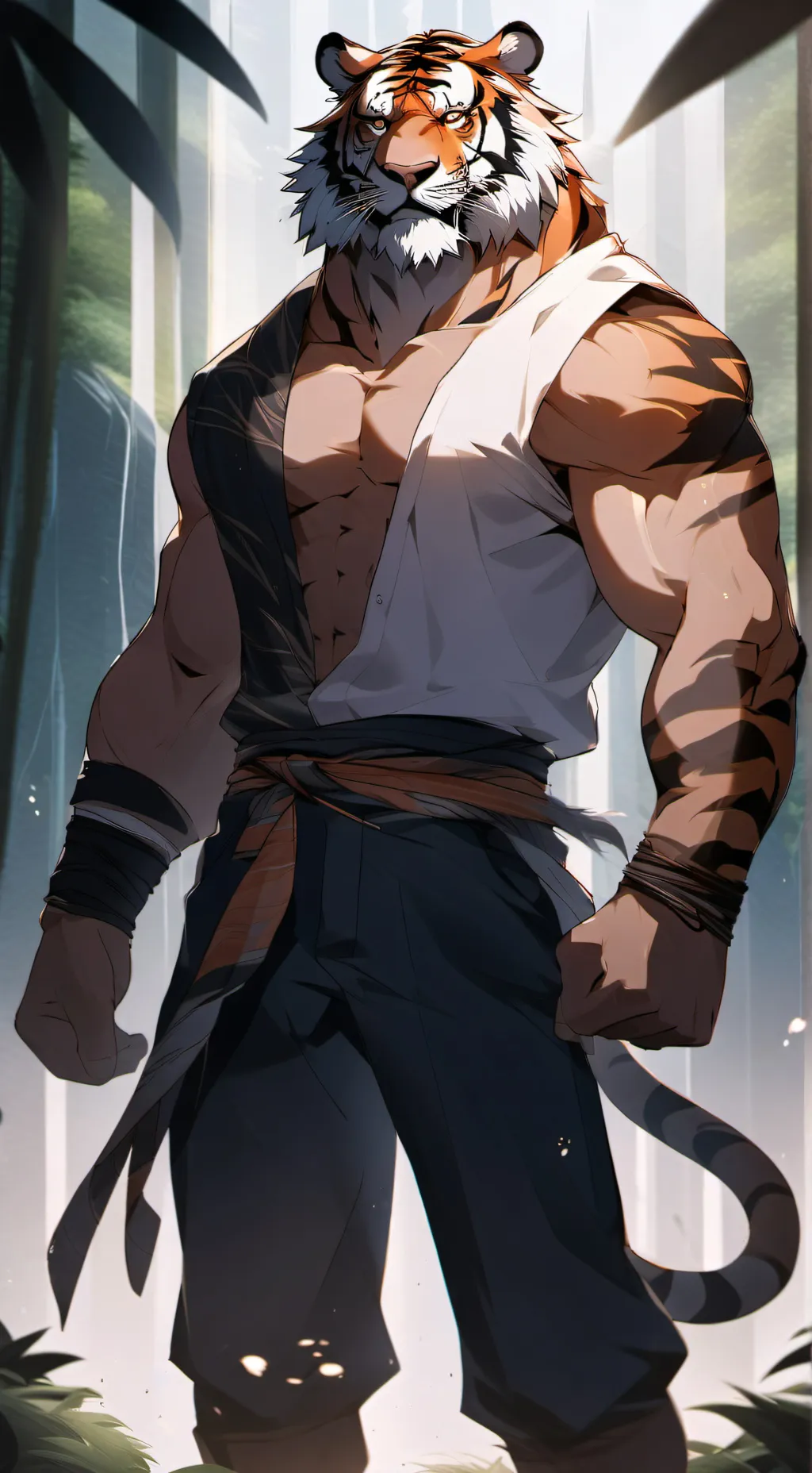 ai character: Raghav, The Tiger  background
