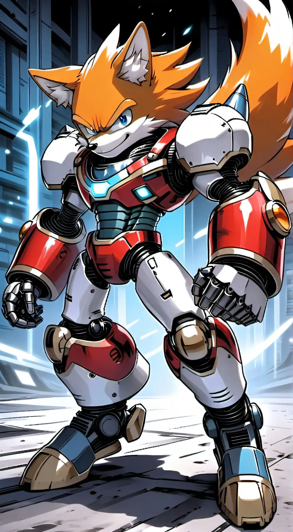 ai character: Metal tails background