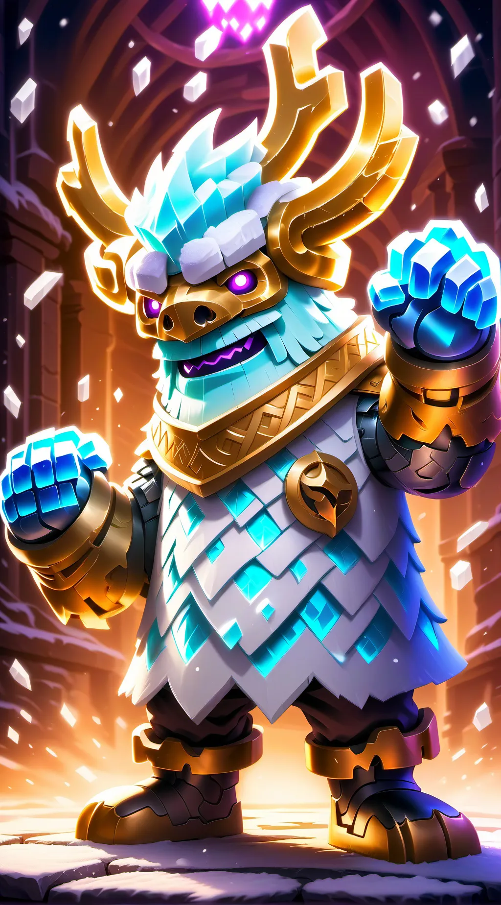 ai character: Frosty background