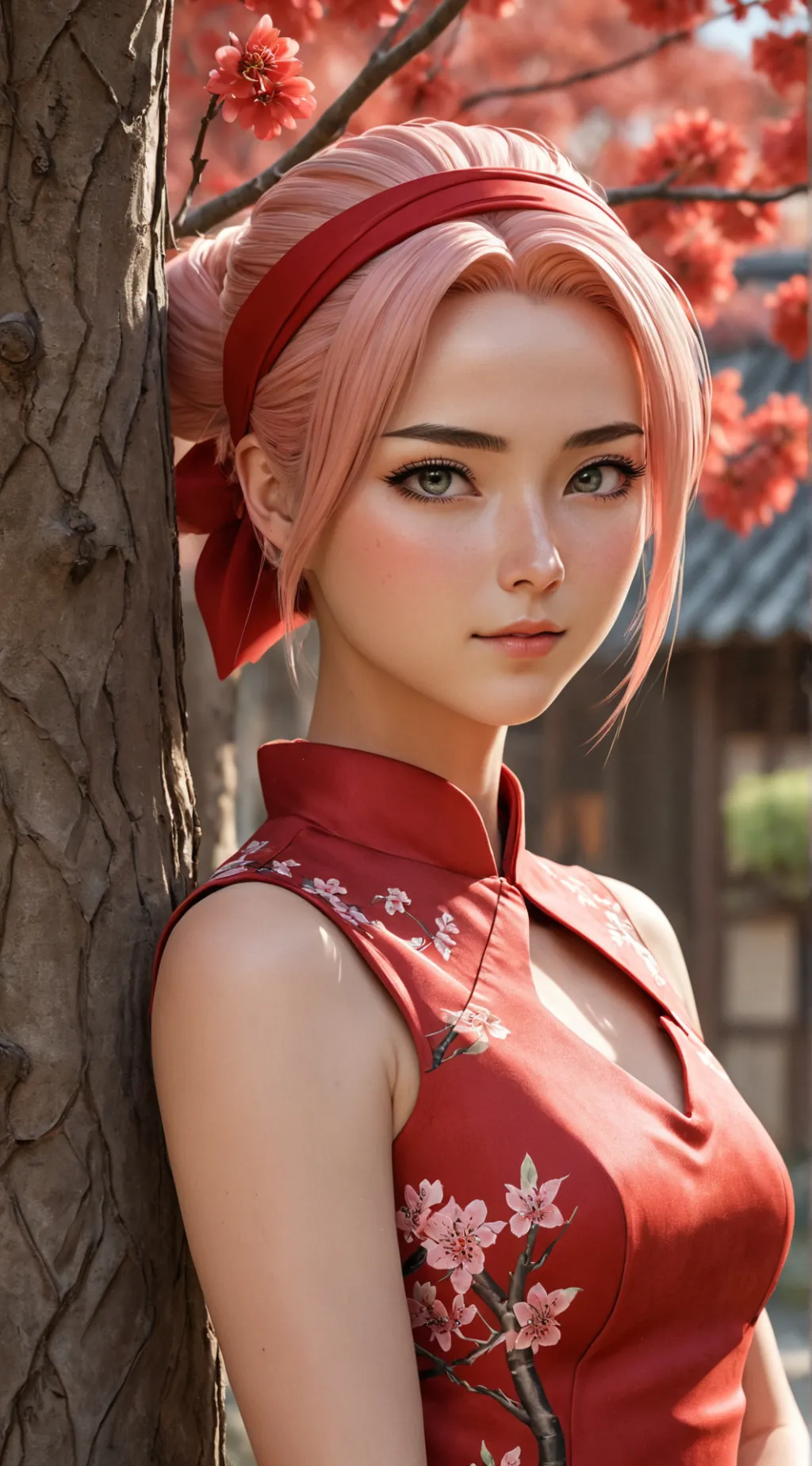 ai character: Sakura Haruno background