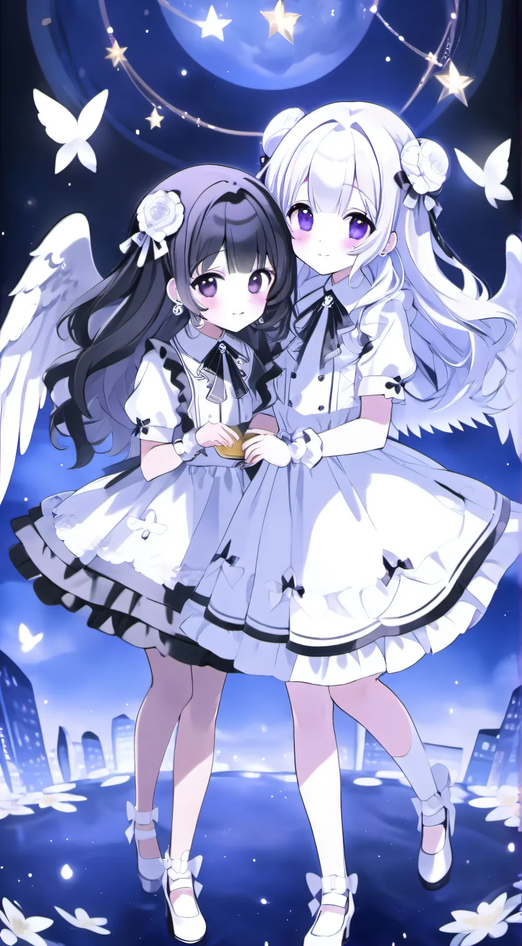 ai character: Lauren and katty background
