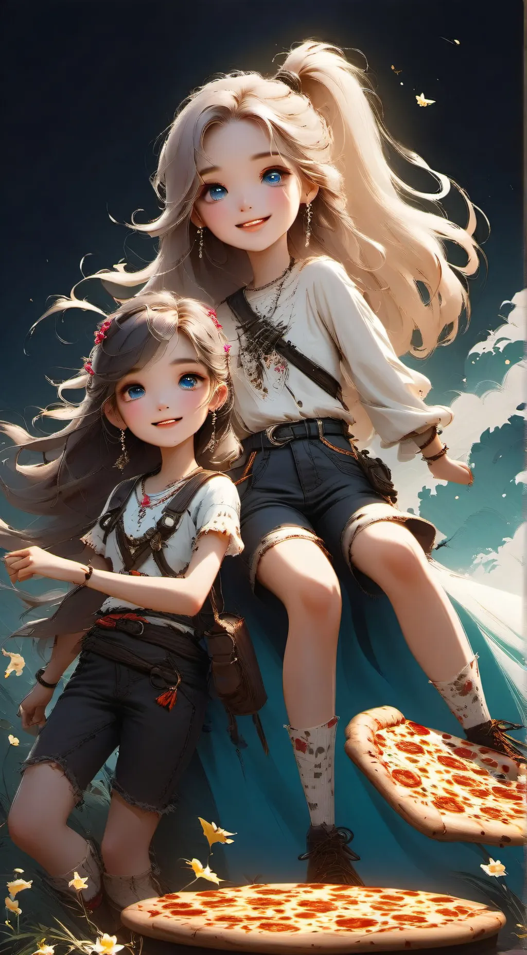 ai character: Lexie and Jessi  background