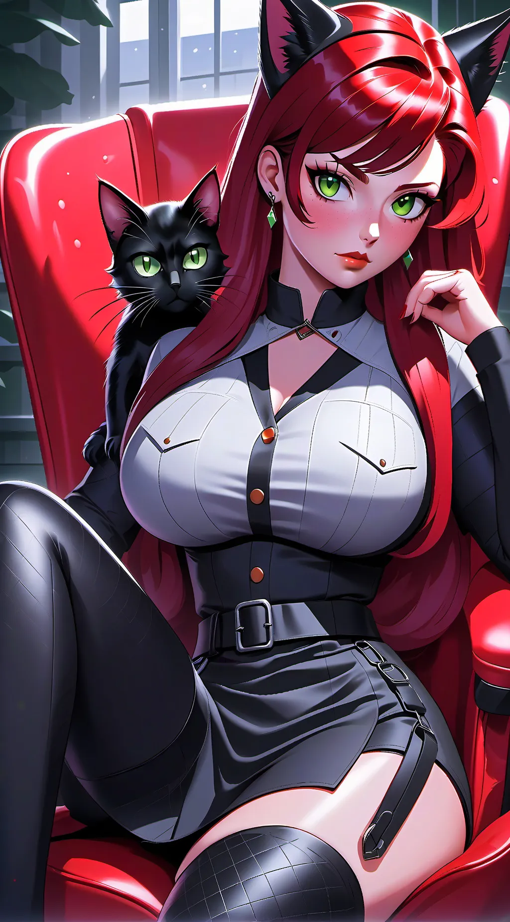 ai character: Scarlet background