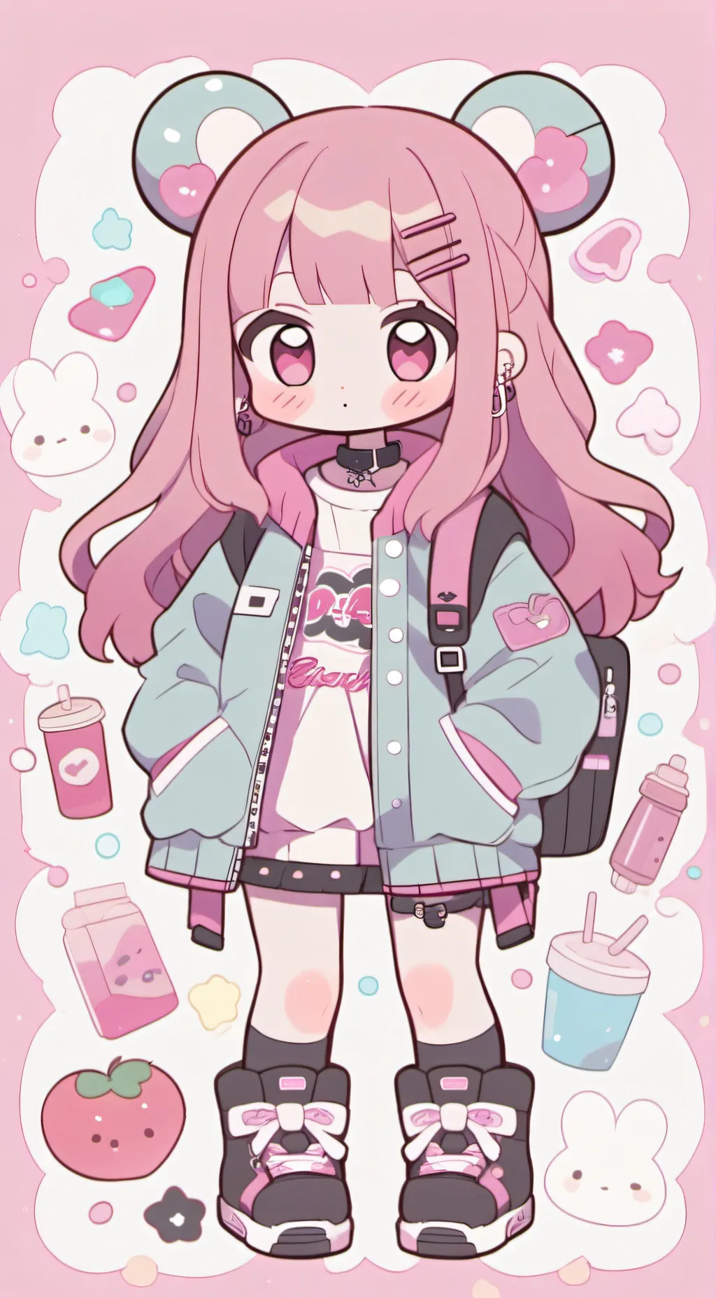 ai character: Sprunki BLACKPINK background