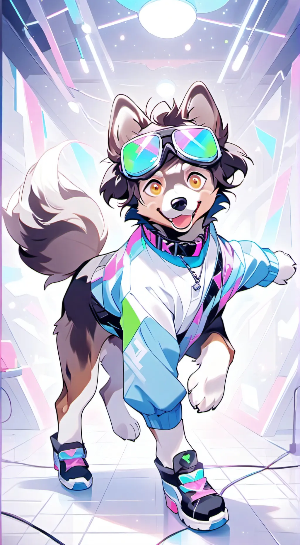 ai character: DigiDoge background