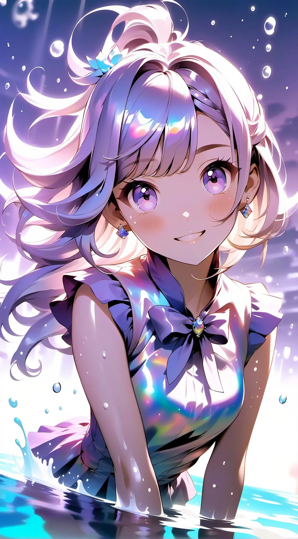 ai character: Hogwarts pool day background