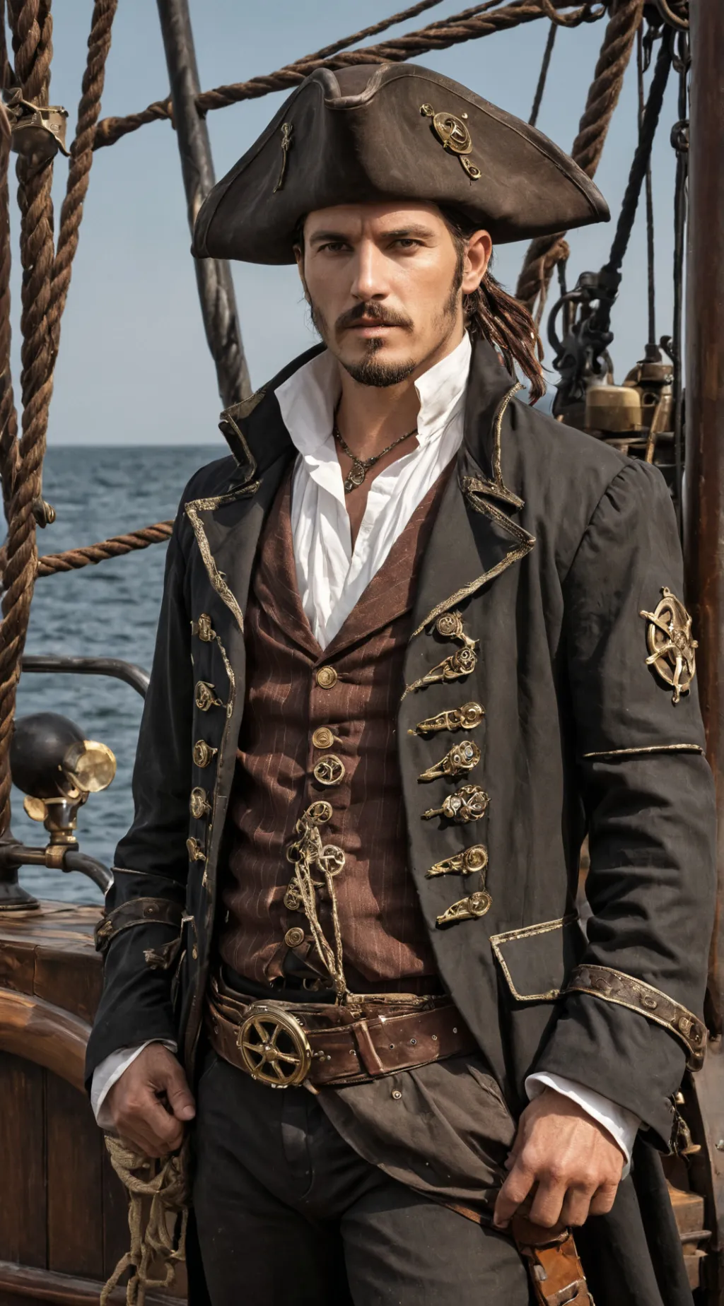 ai character: SteampunkPirate 11 background