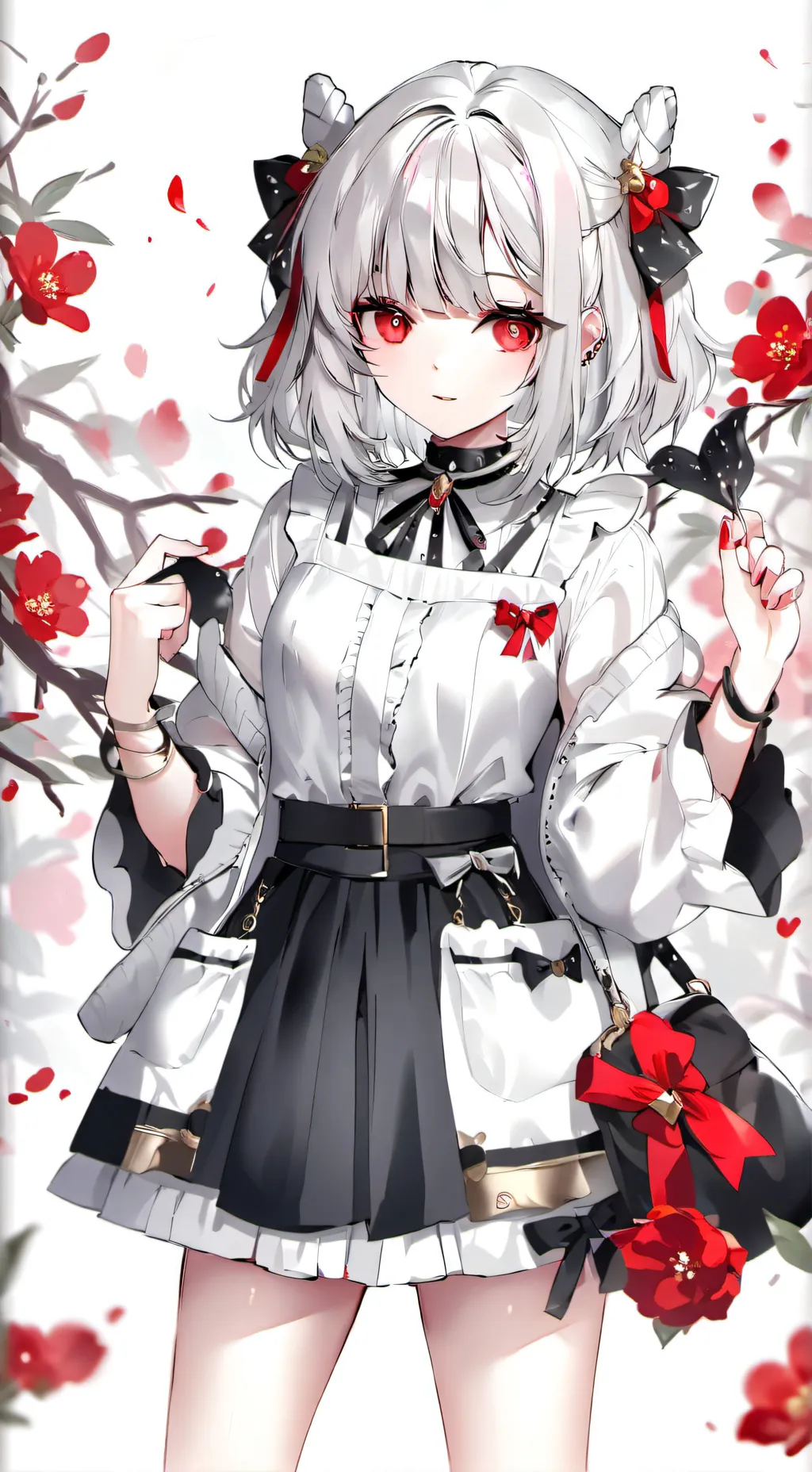 ai character: red sapphire background