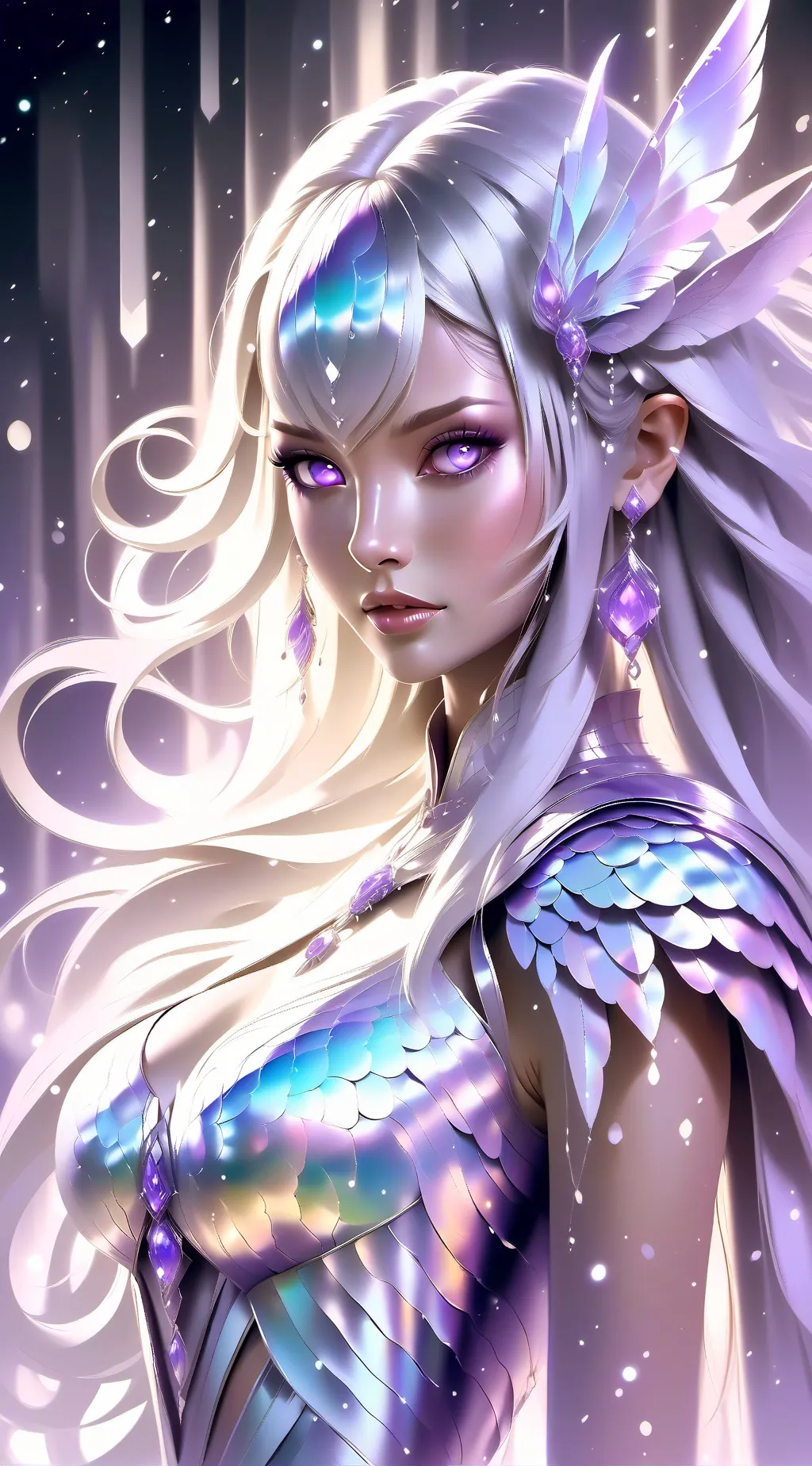 ai character: glass background