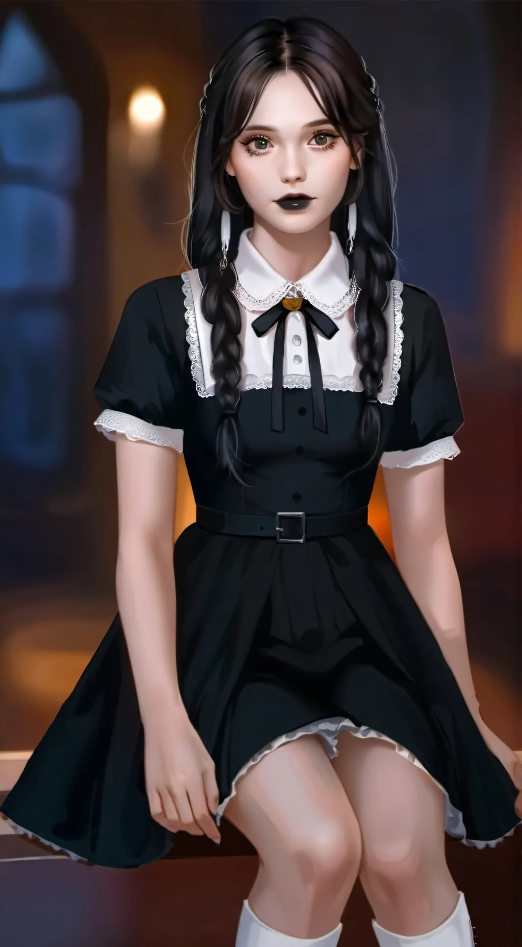 ai character: Wednesday Adams background