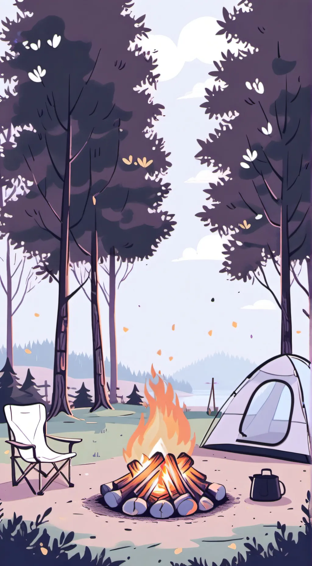 ai character: Resting grounds background