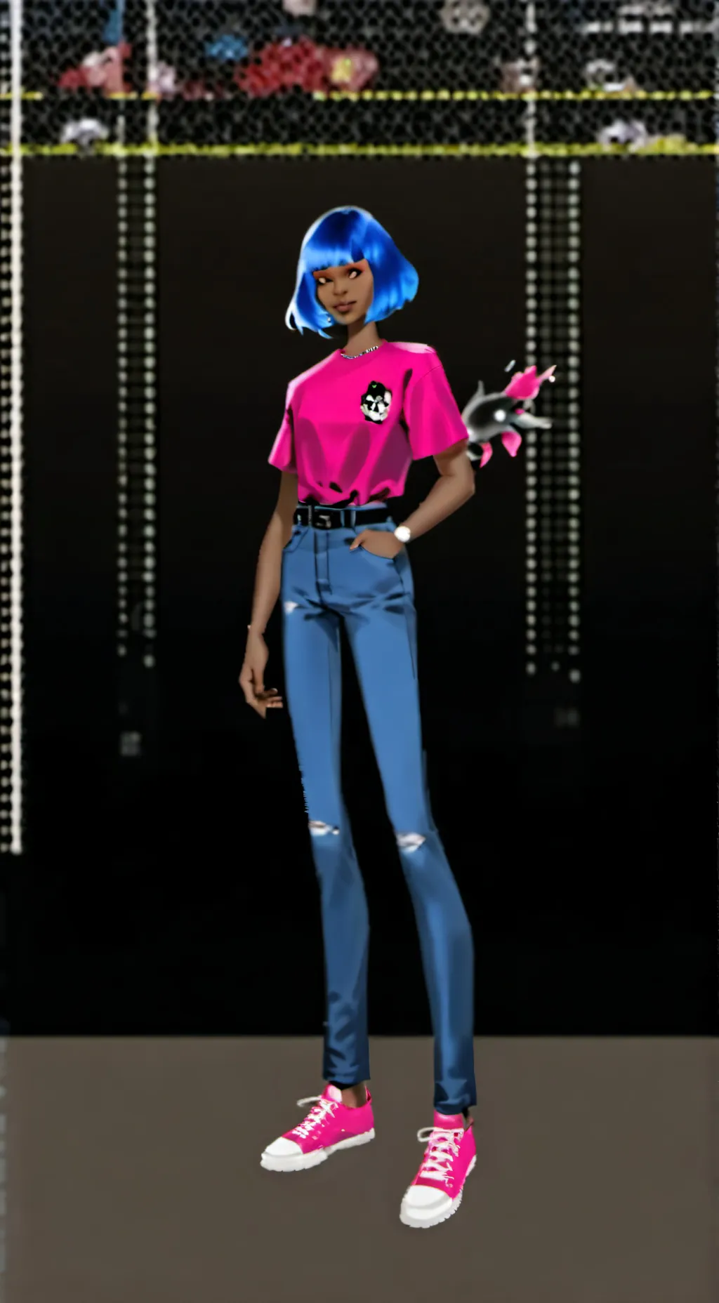 ai character: that girl Frozen background