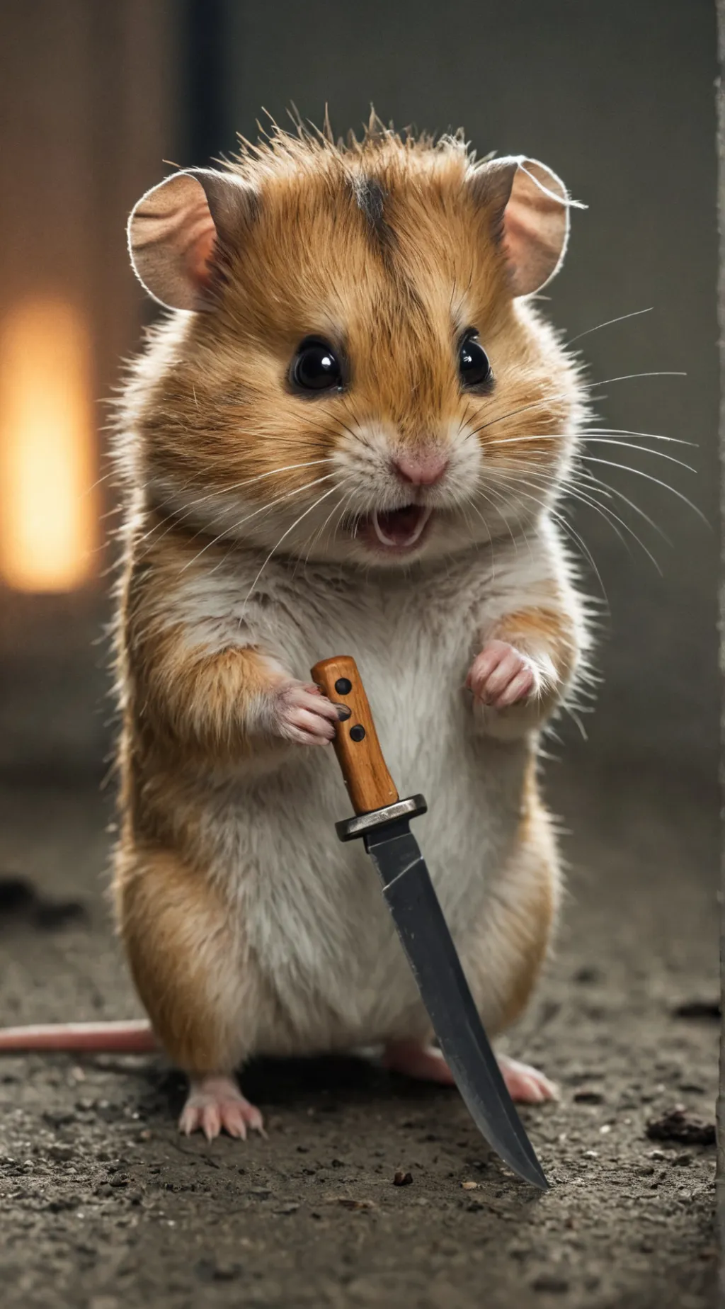 ai character: angry hamster background