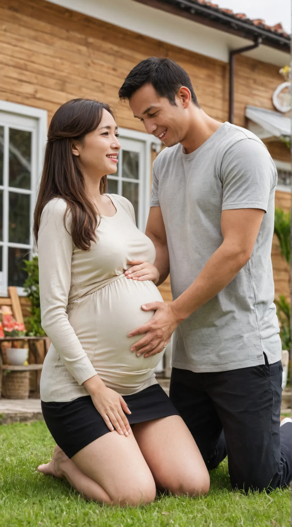 ai character: Pregnant background