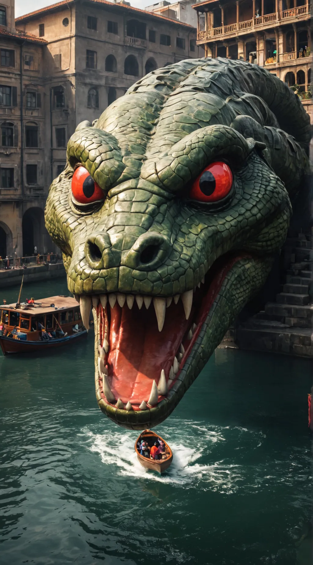 ai character: Loch Ness Monsta background