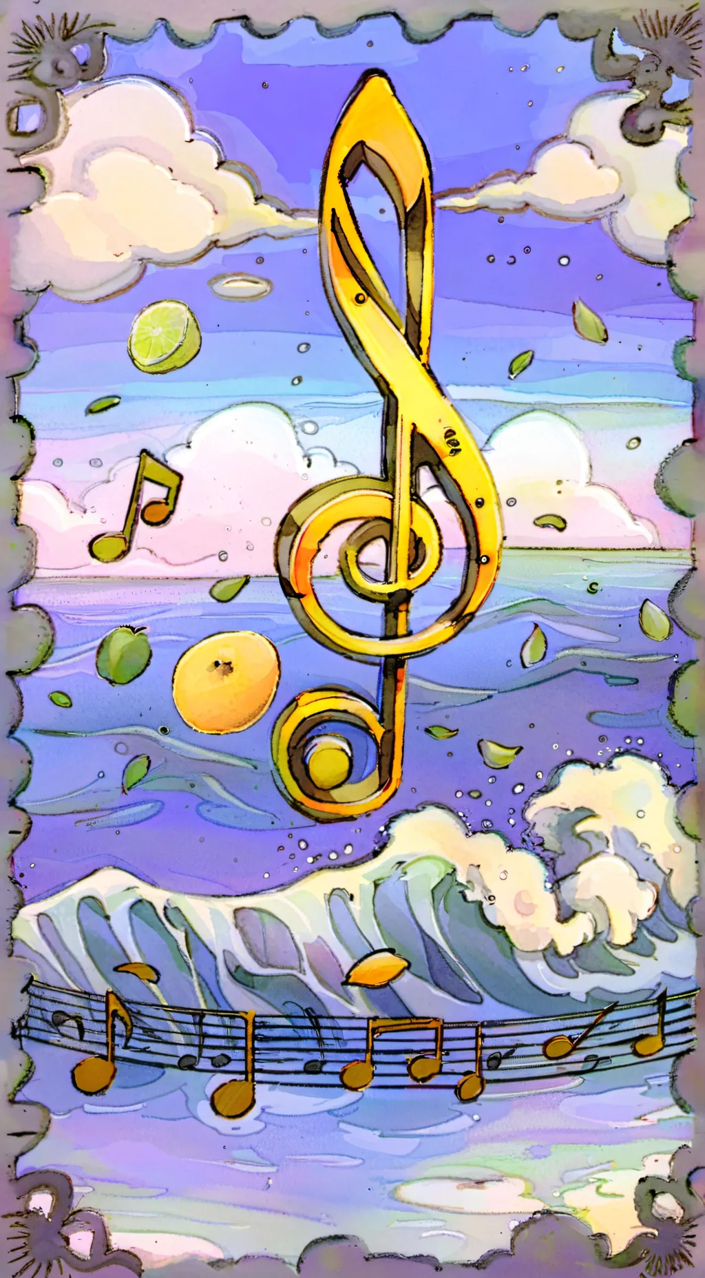 ai character: Endless music G background