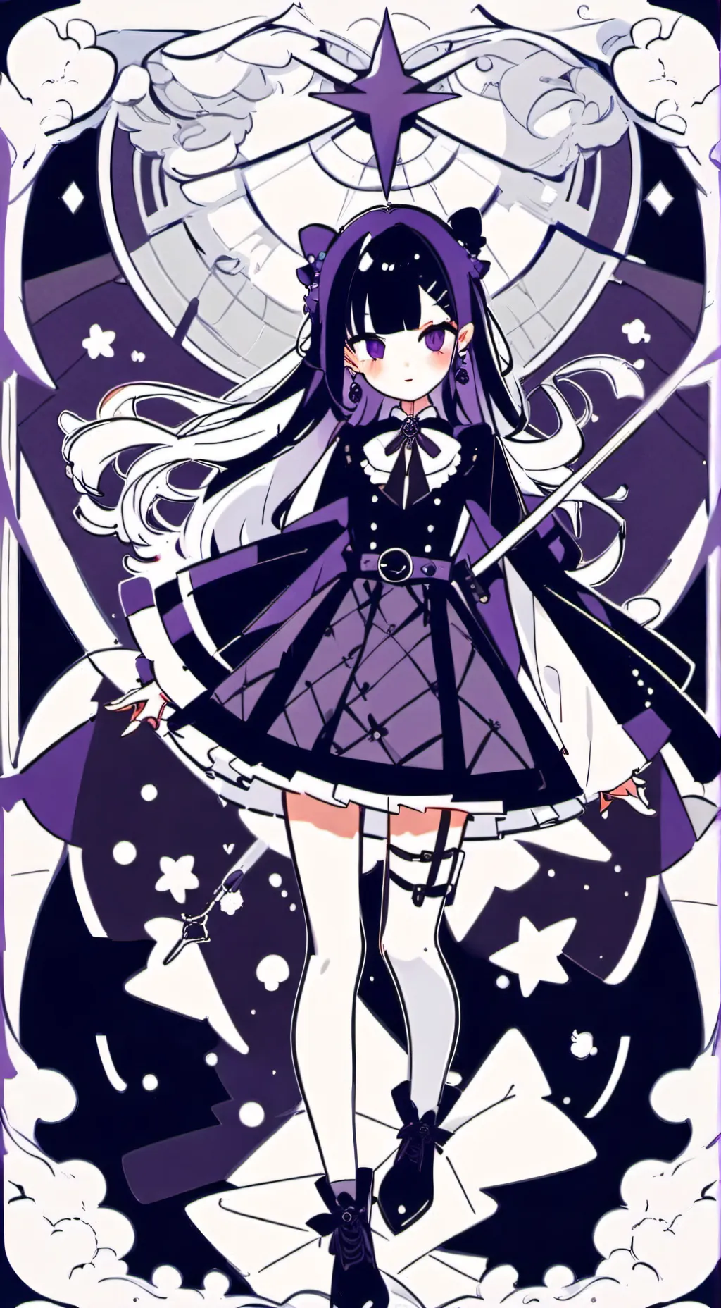 ai character: purple dark background