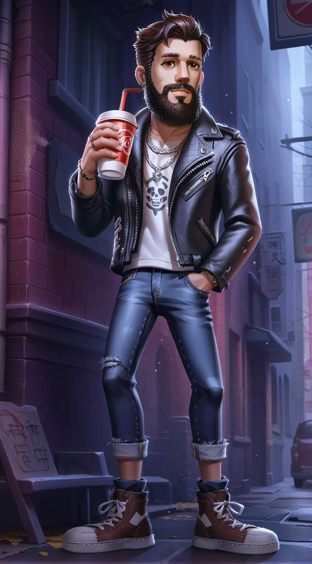 ai character: zane background