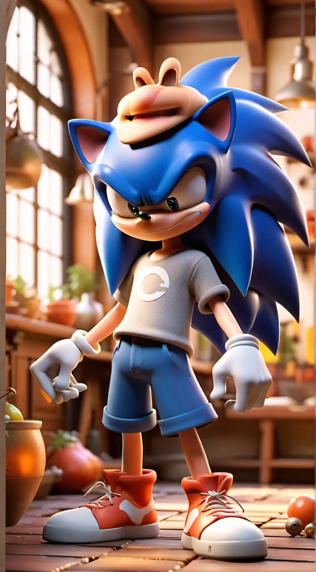 ai character: sonic hates you  background
