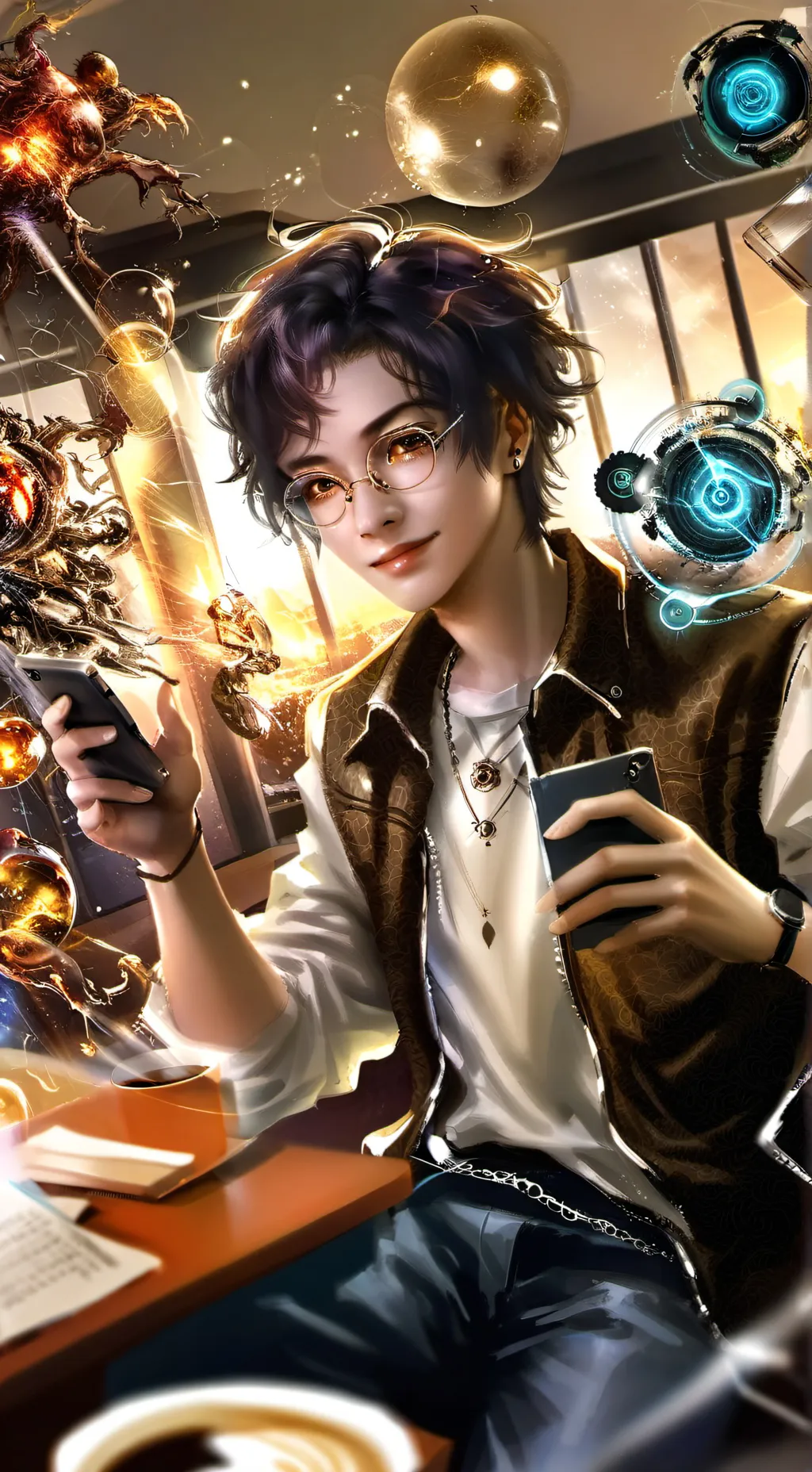 ai character: The Overcompensating Tech Enthusiast background