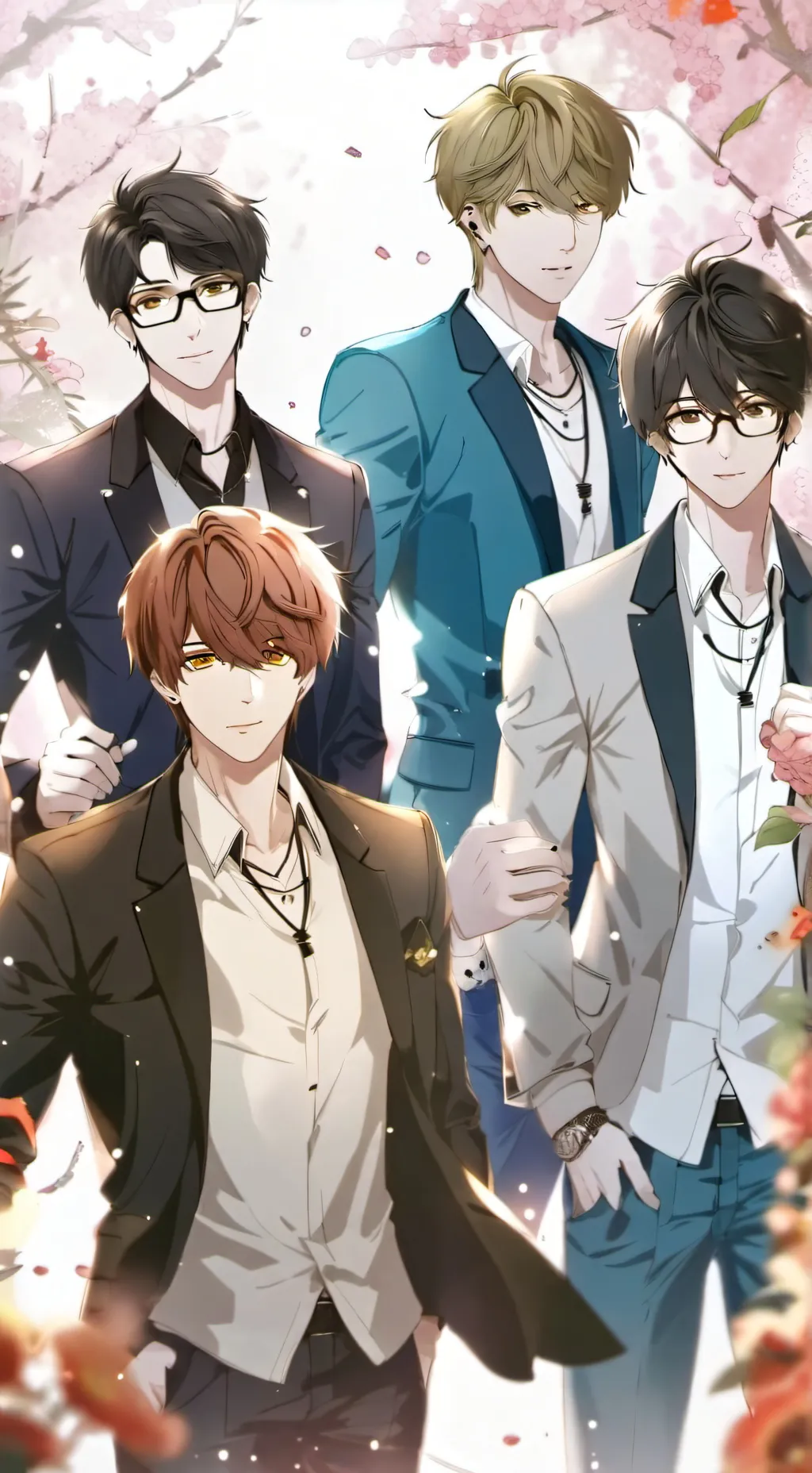 ai character: BOY BAND!!!!! background