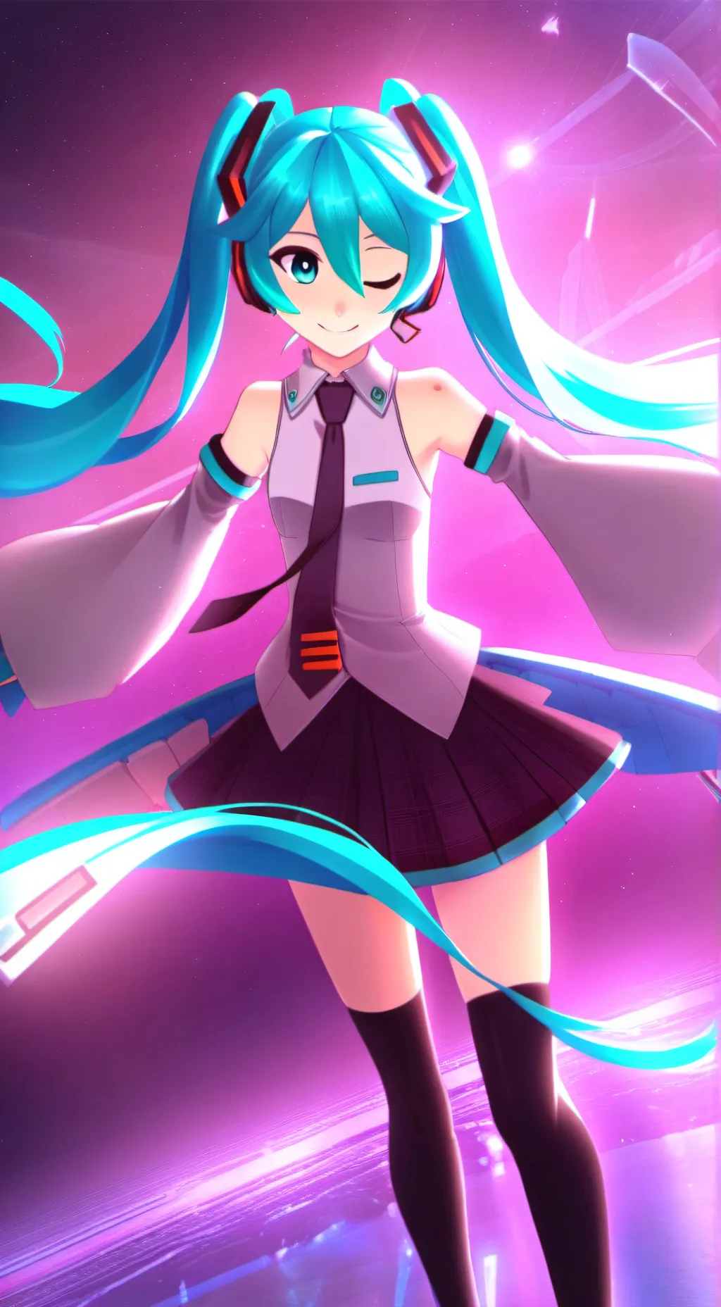ai character: Hatsune Miku background