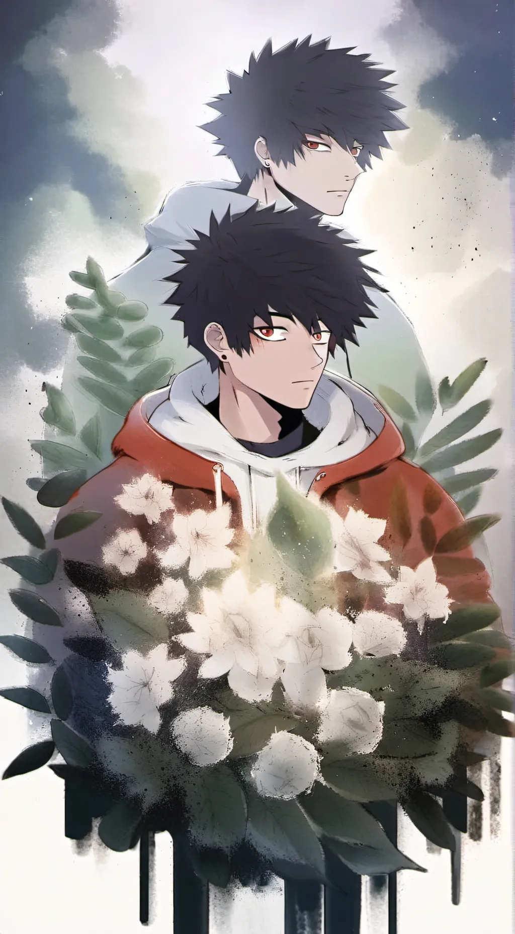 ai character:  dabi no scars background