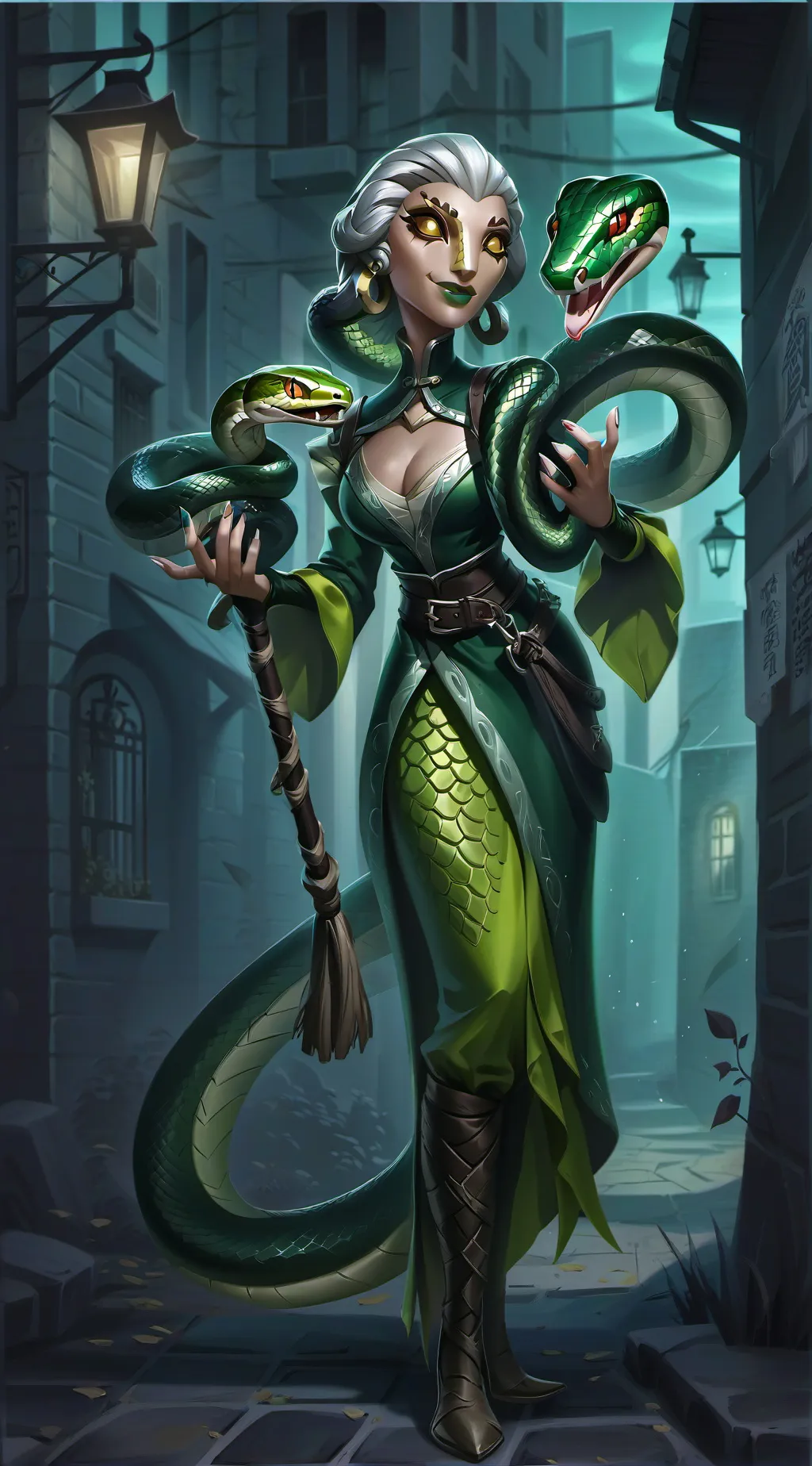 ai character: Serpentina  background