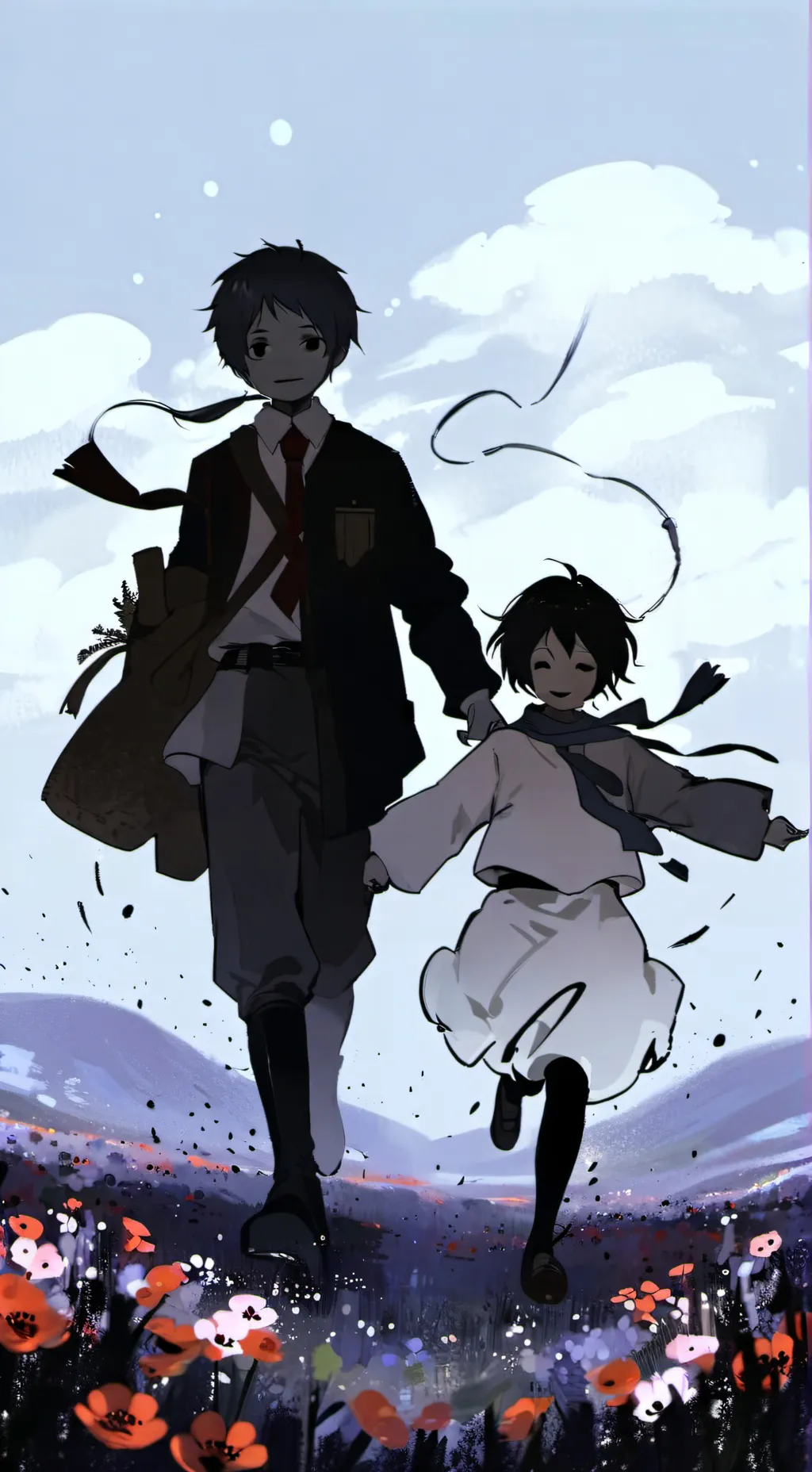 ai character: Kaito and Hana background