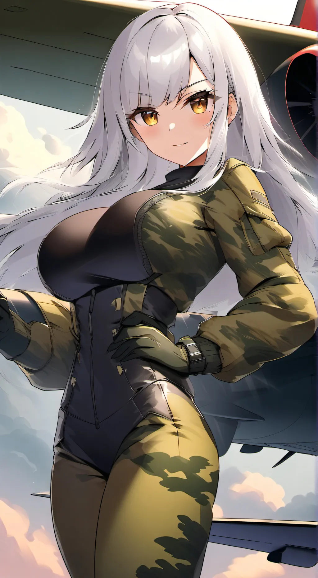 ai character: Amber background