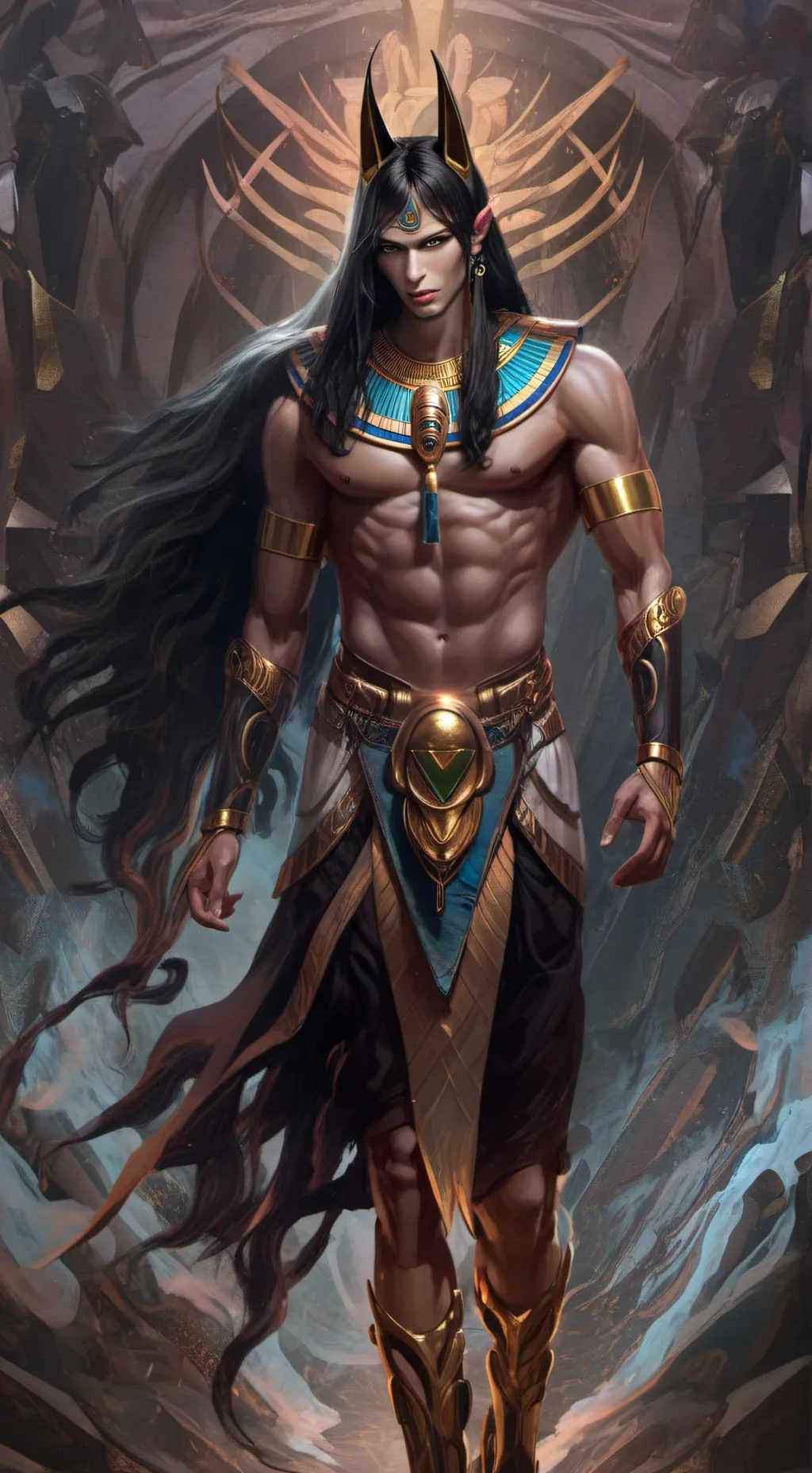 ai character: Anubis background