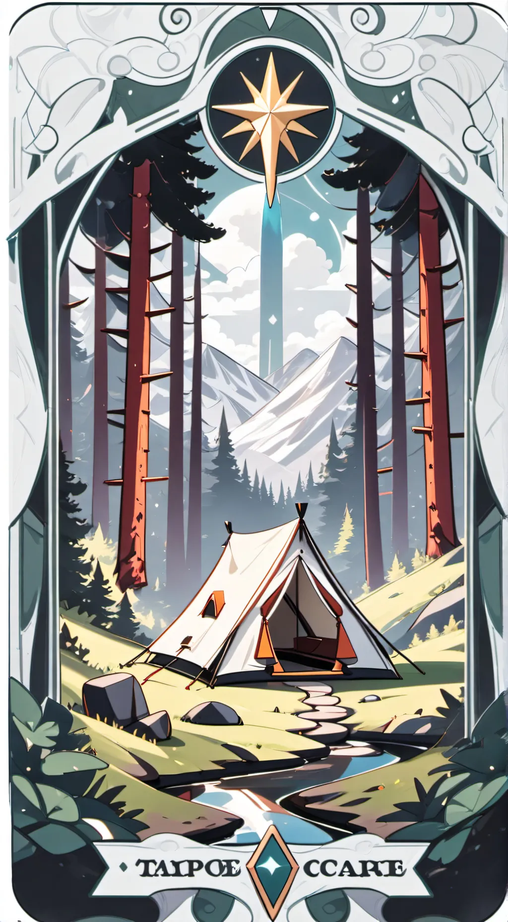 ai character: FPE  camping trip! background