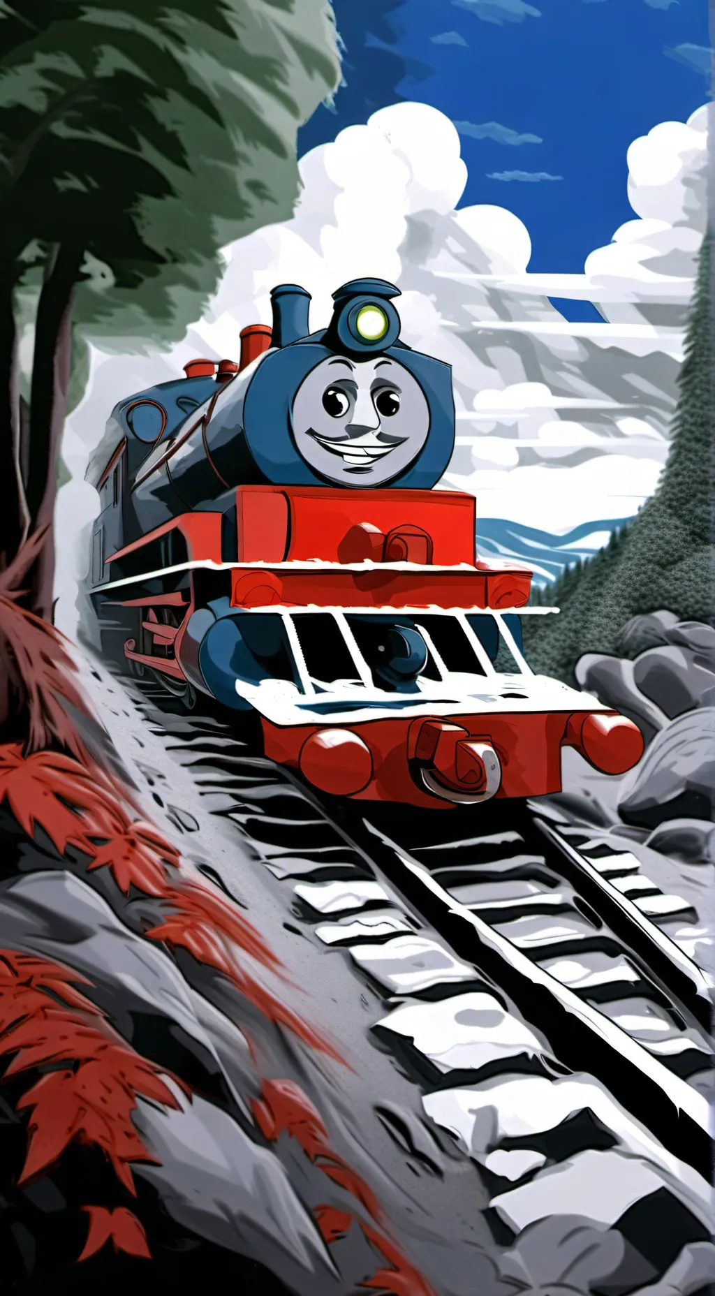 ai character: Thomas the train background