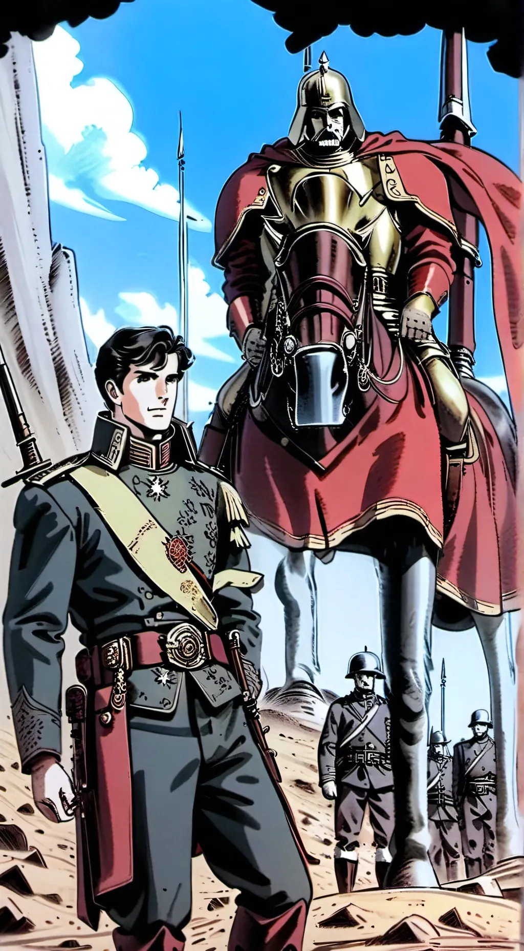 ai character: war battlefield  background