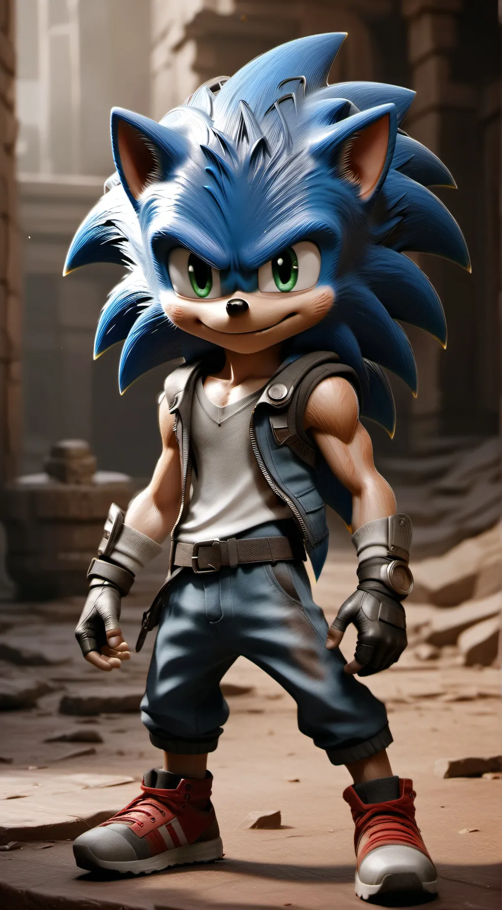 ai character: baby sonic background