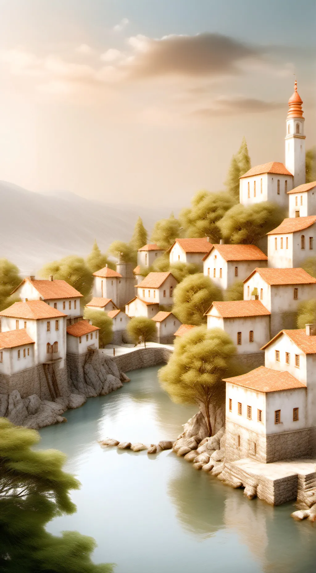 ai character: war town background