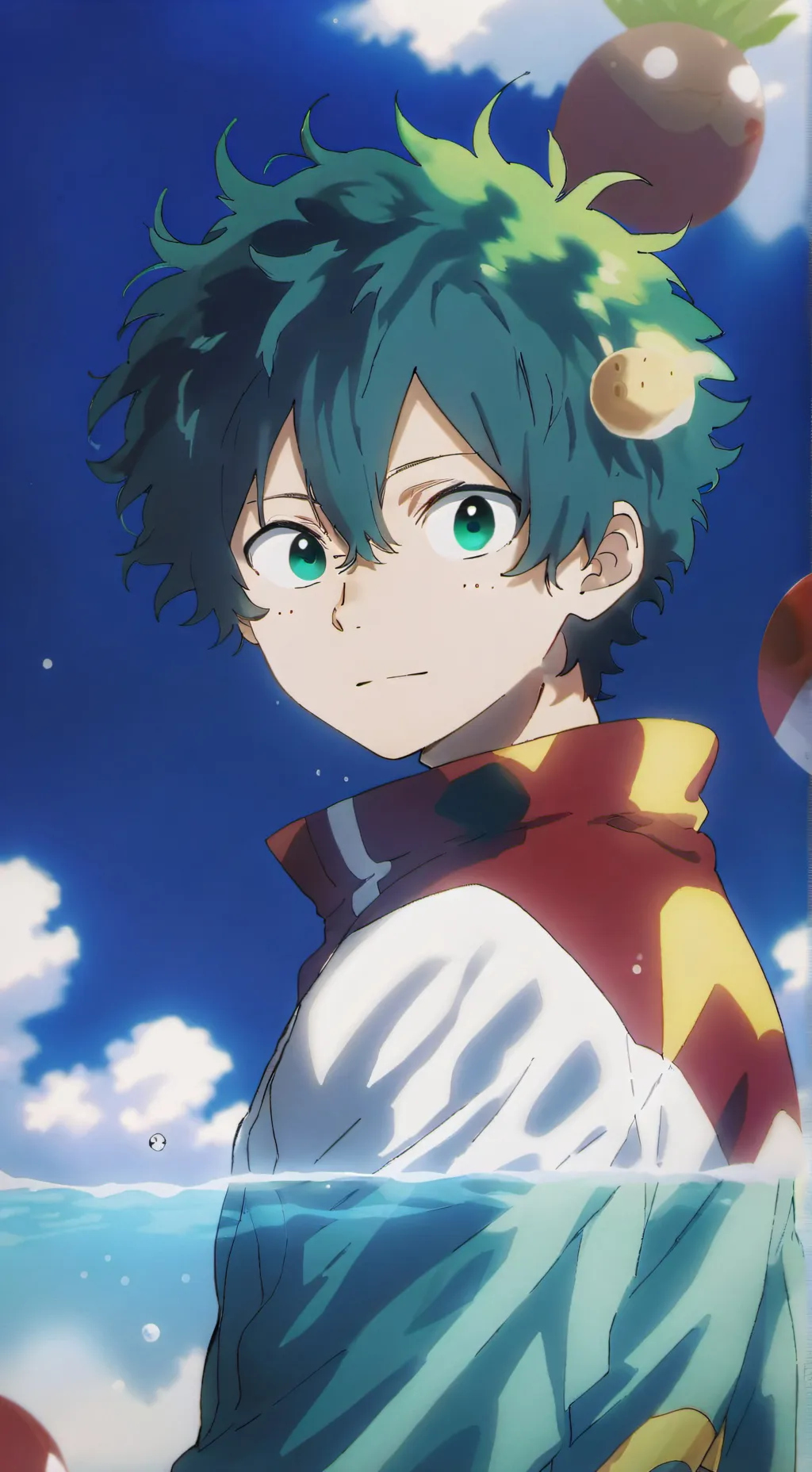 ai character: Mha pool party!!☆ background