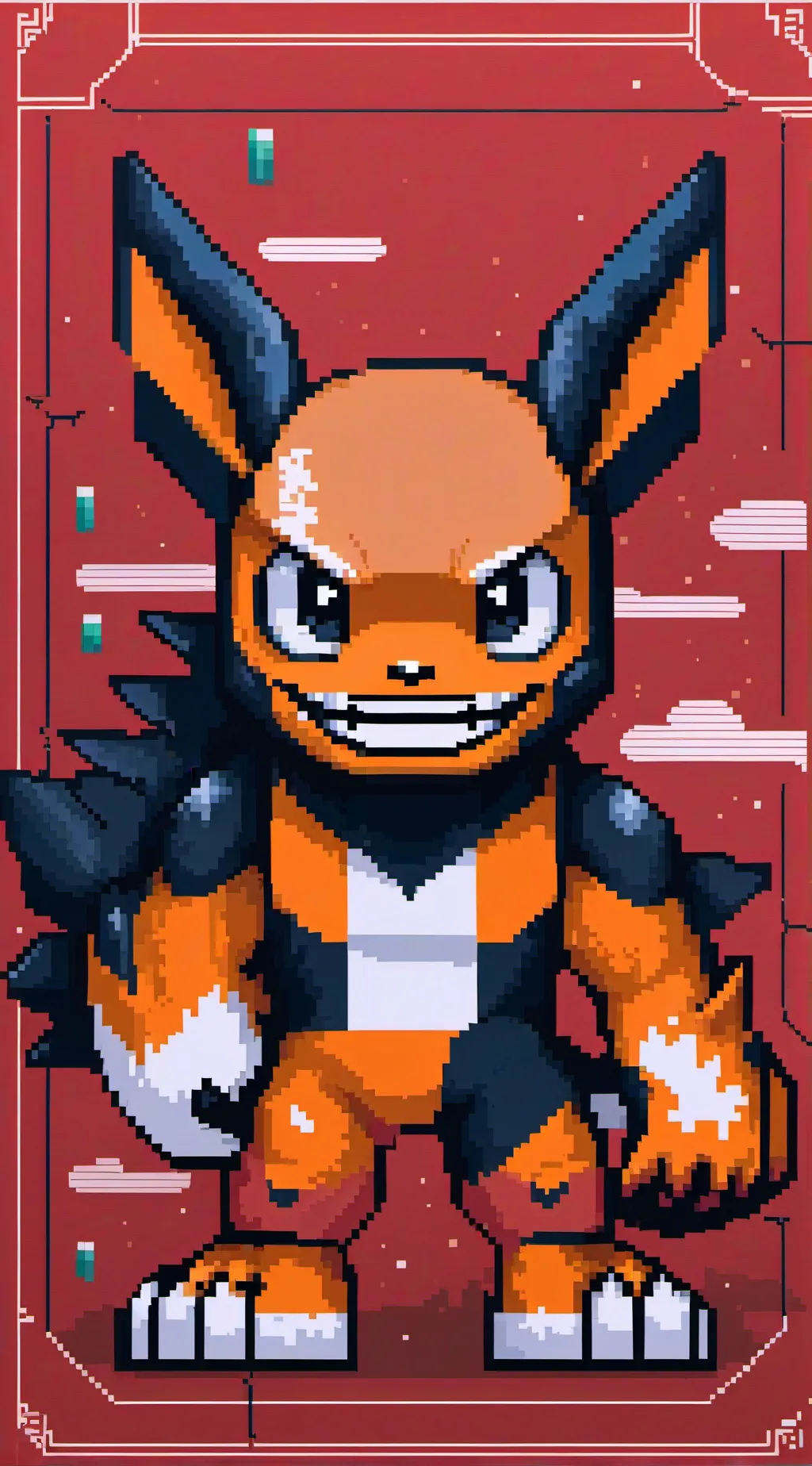ai character: Pixelroo background