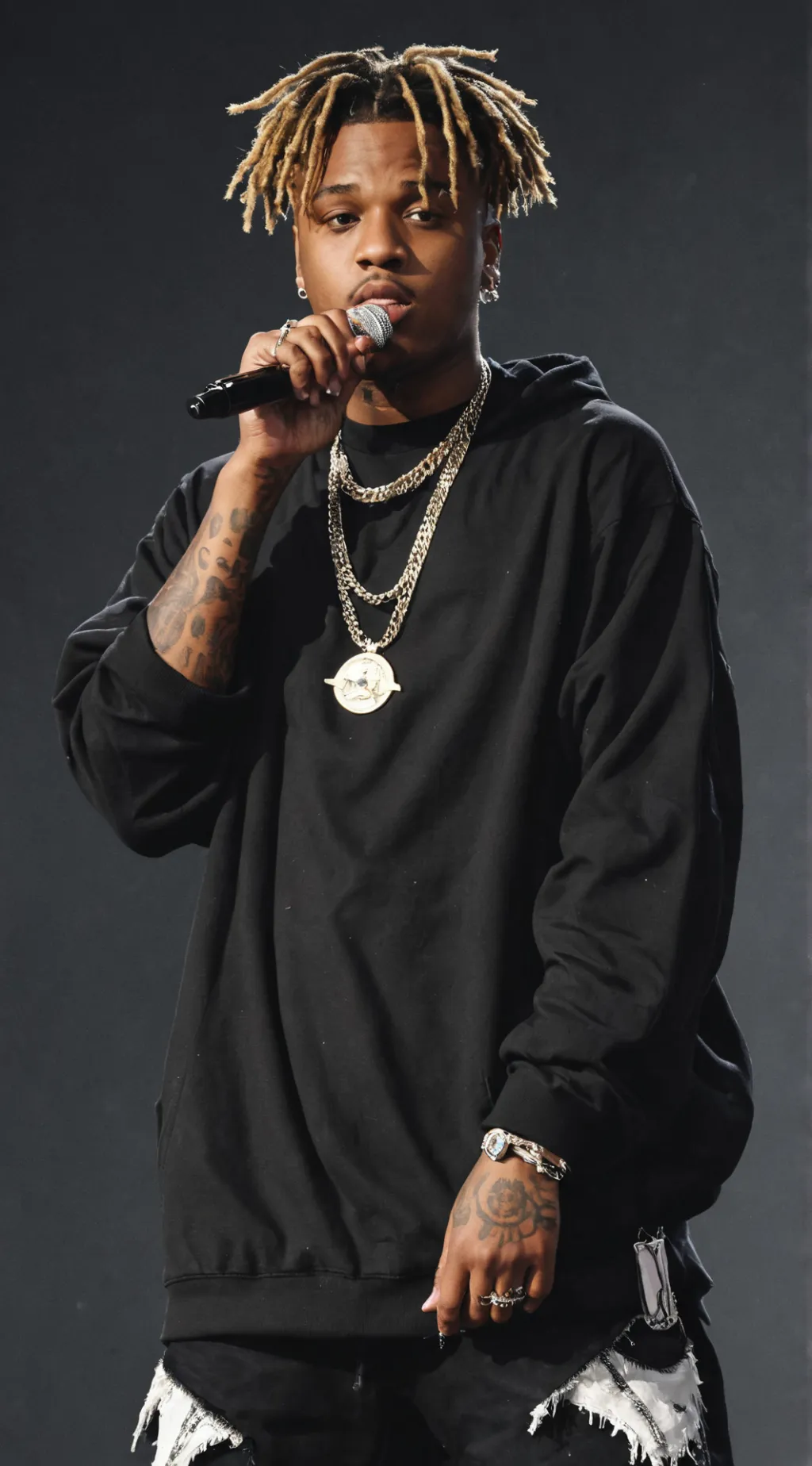 ai character: Juice Wrld  background