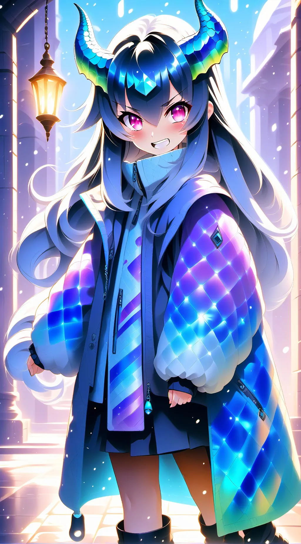 ai character: chica demonio  background