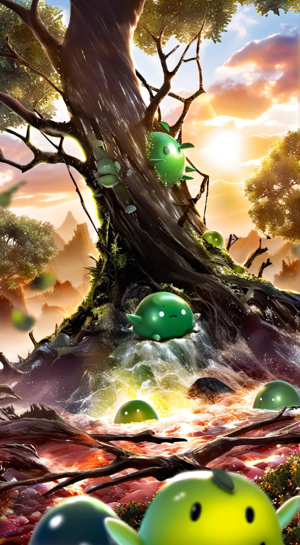 ai character: slime world background
