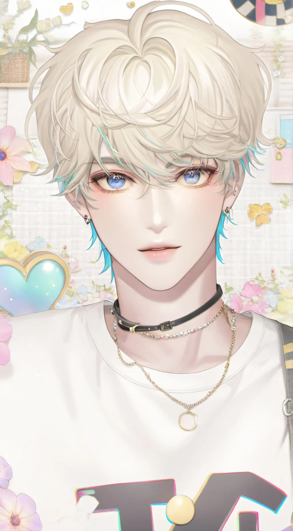 ai character: Blue background