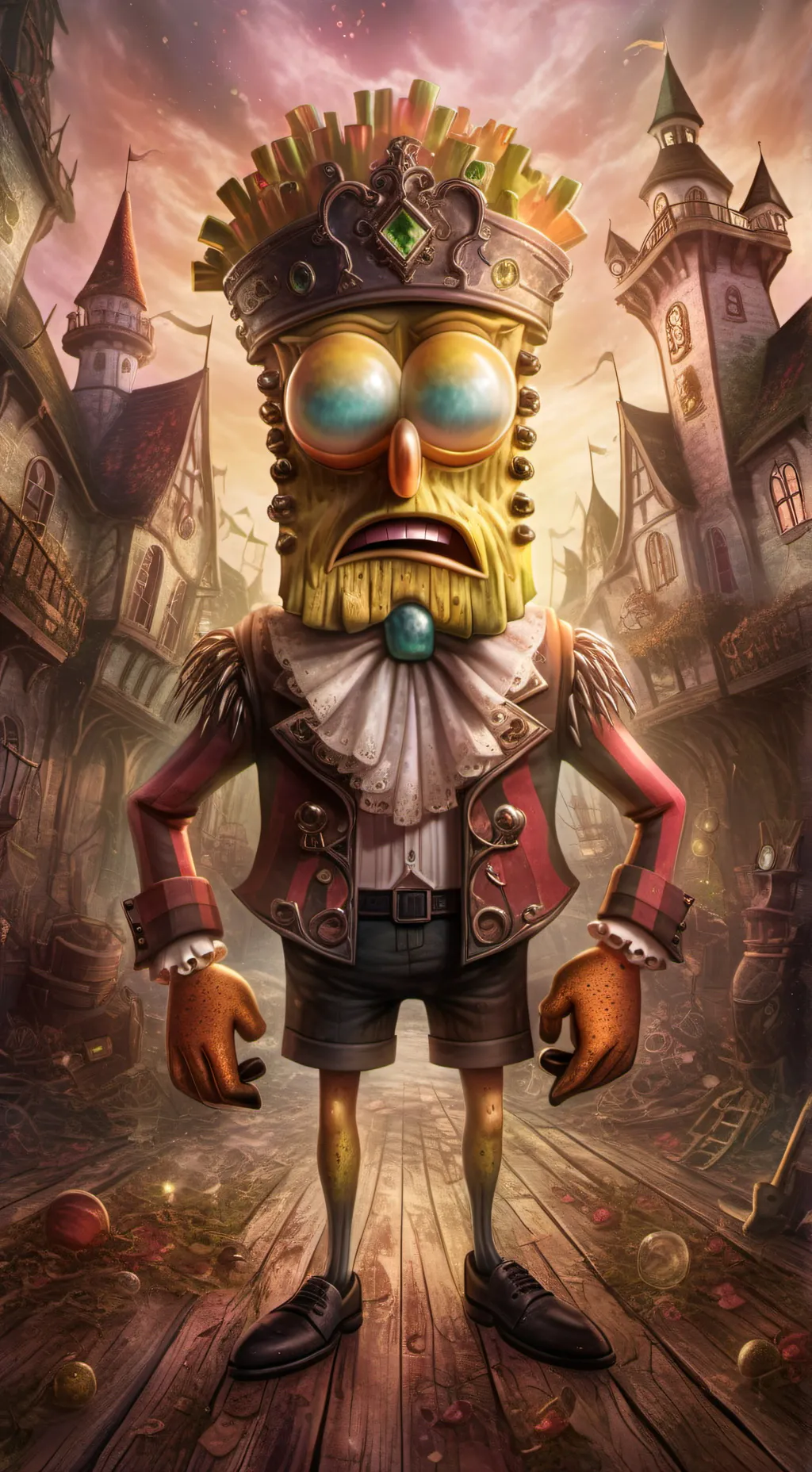 ai character: SpongeBob exe  background