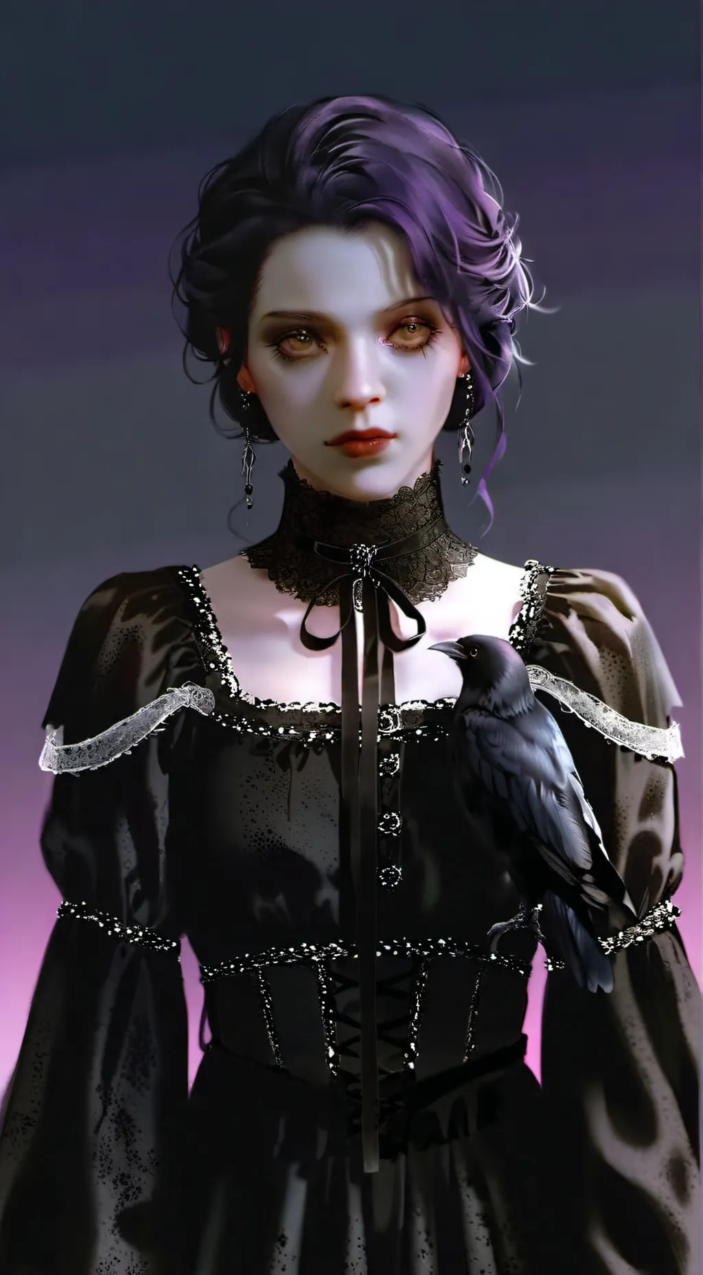 ai character: Wednesday Addams background
