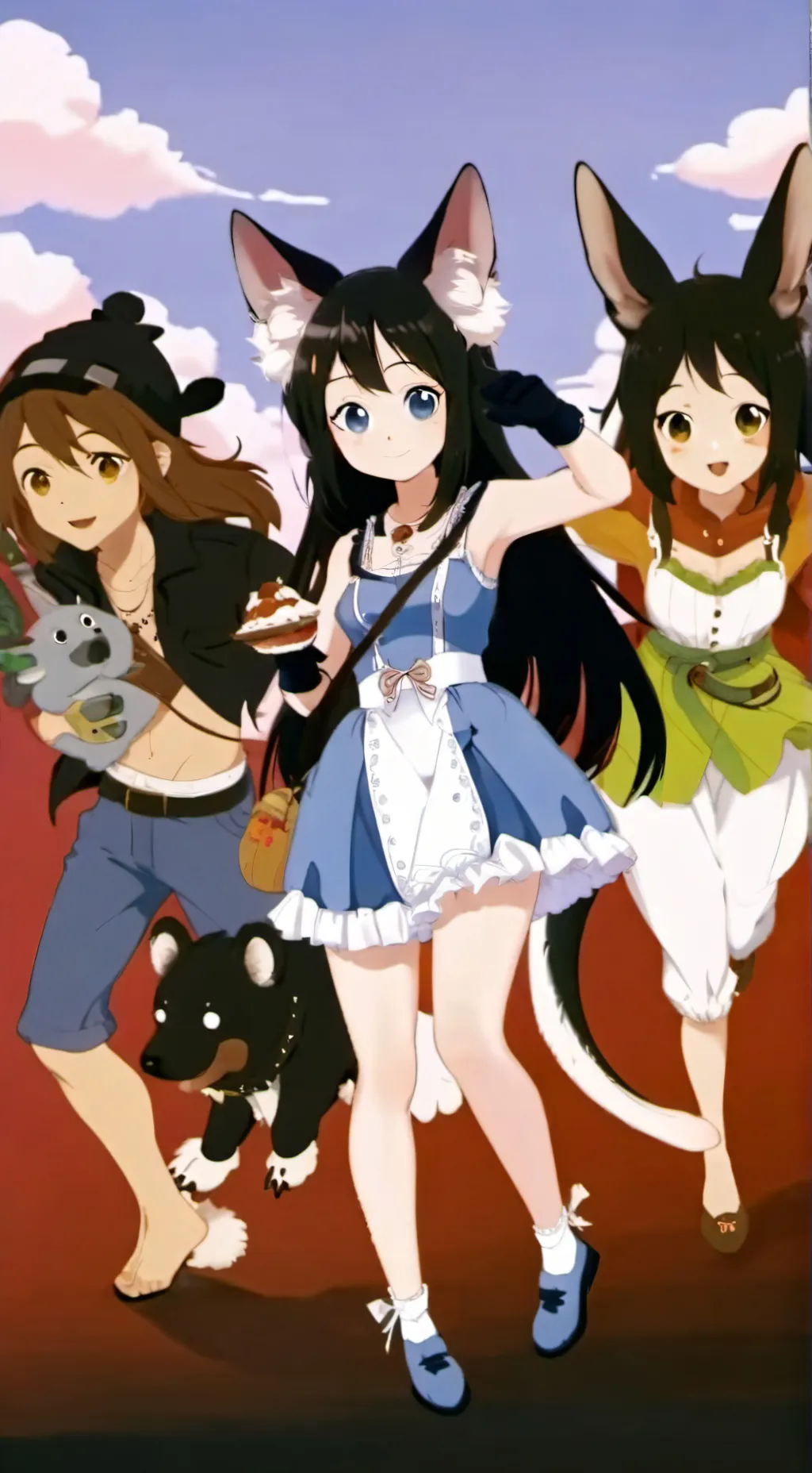 ai character:  5 furries background