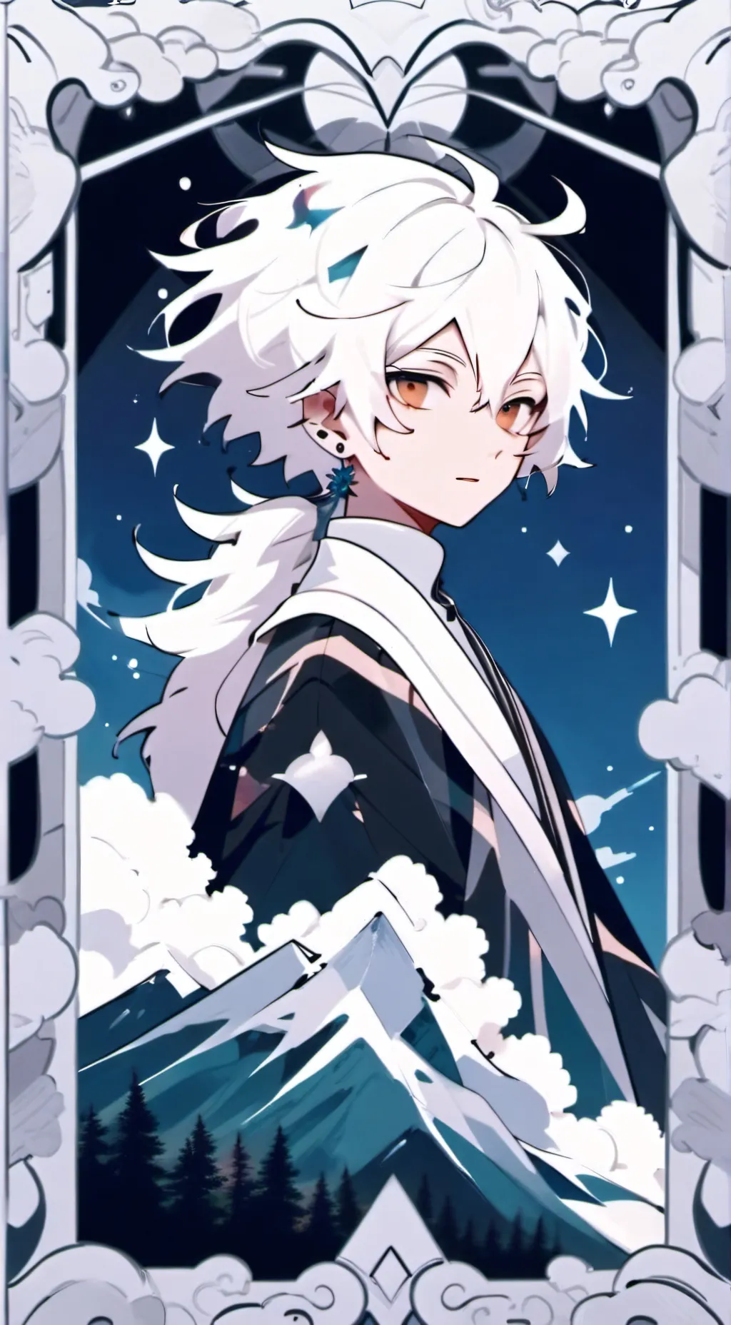 ai character: MHA Vignette background