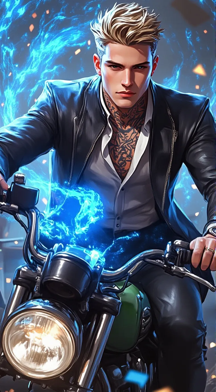 ai character: Kade Black background