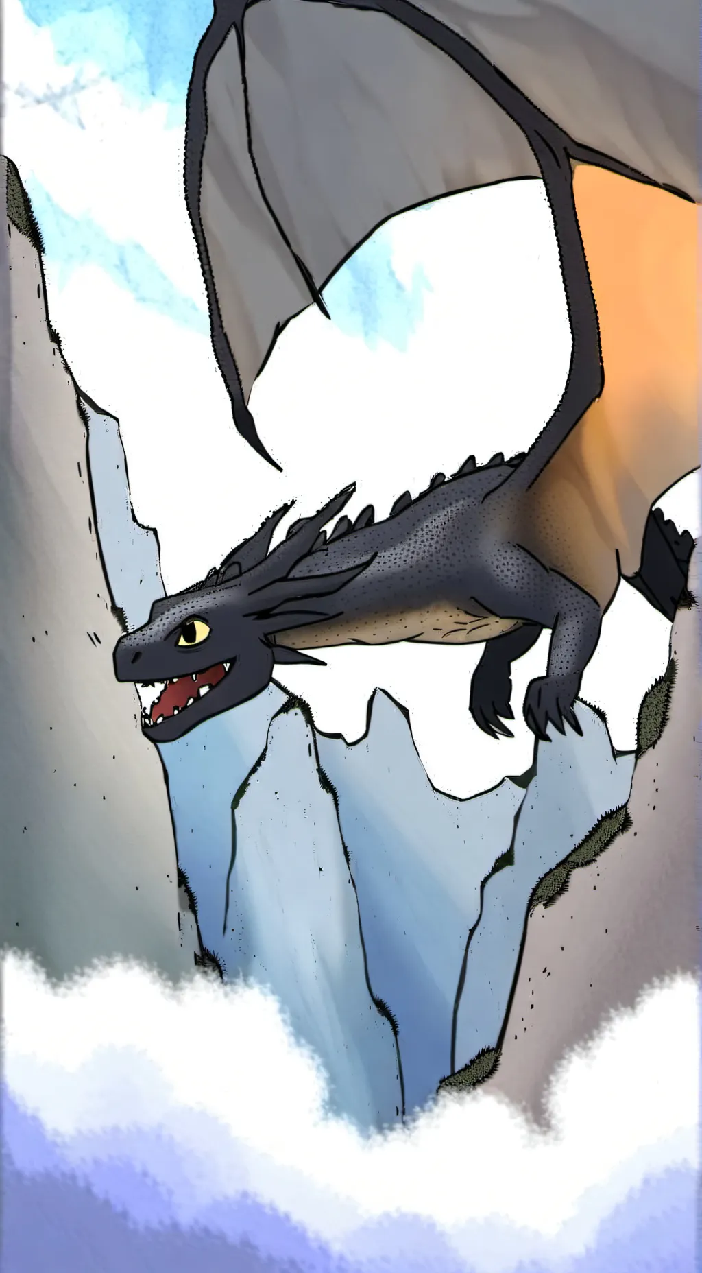 ai character: toothless  background