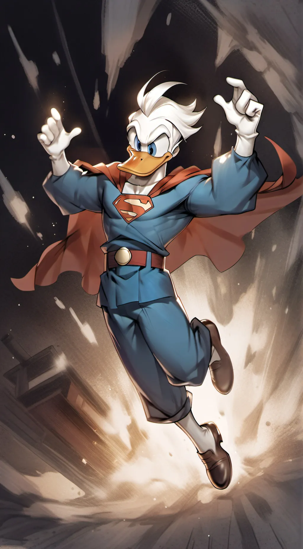ai character: super duck background