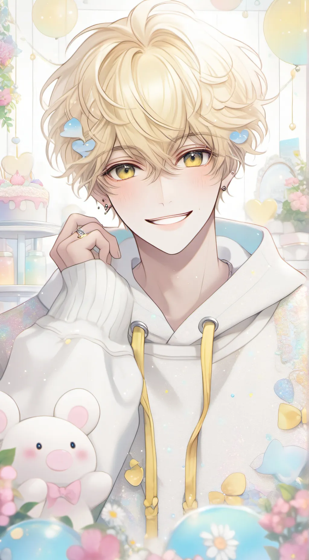 ai character: Yellow background